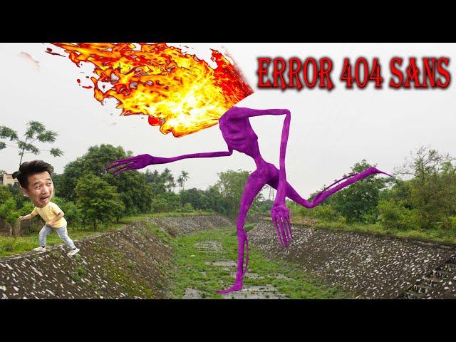 ERROR 404 SANS Thử Thách Quỷ Đầu Loa Lửa Ngoài Đời Thật | Challenge Siren Head Fire | Tân Paris