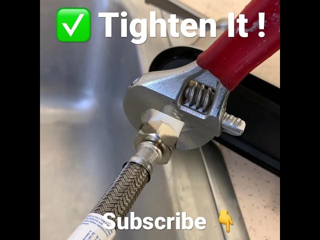  Tighten Supply Line with Crescent Wrench #SHORTS