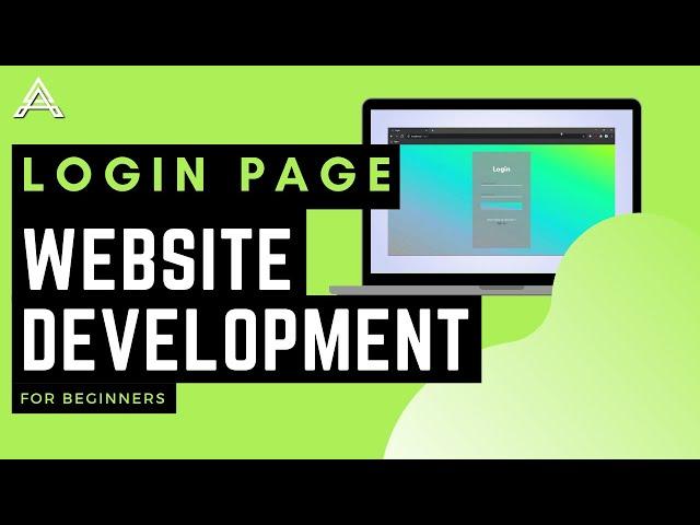 Front end web development tutorial for beginners | How to create a website? [ login page ]