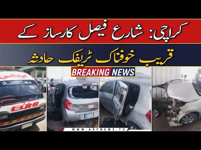 Karachi Shahrah e Faisal par traffic hadsa, Khatoon Jan bahak