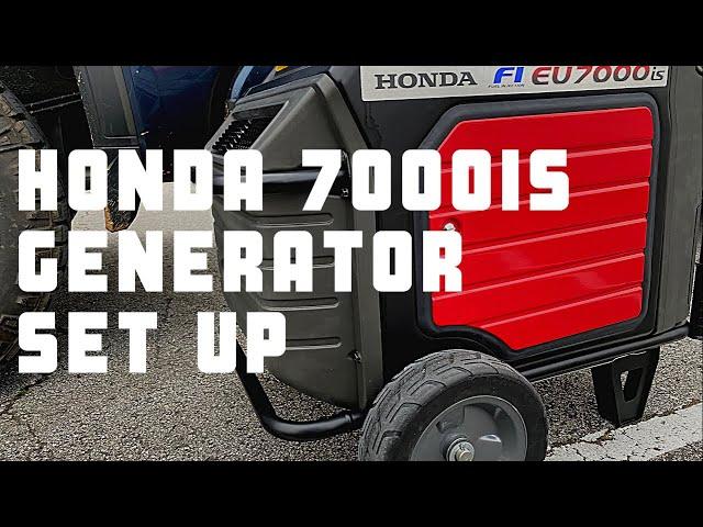 Honda 7000is Generator Set Up