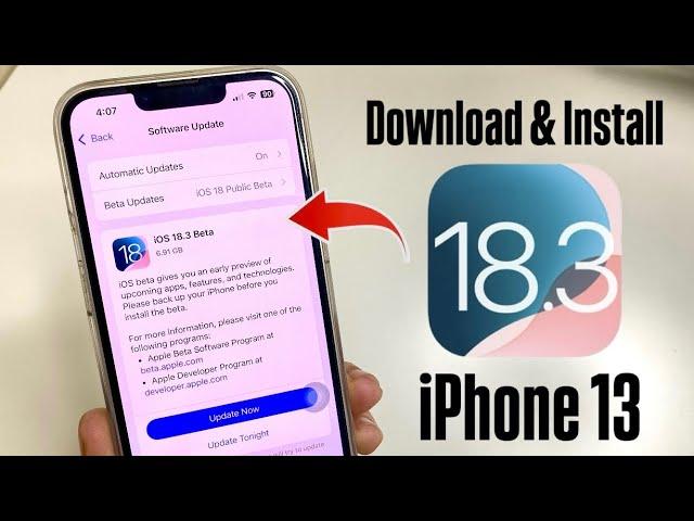 How to Download & Install iOS 18.3 Beta on iPhone 13