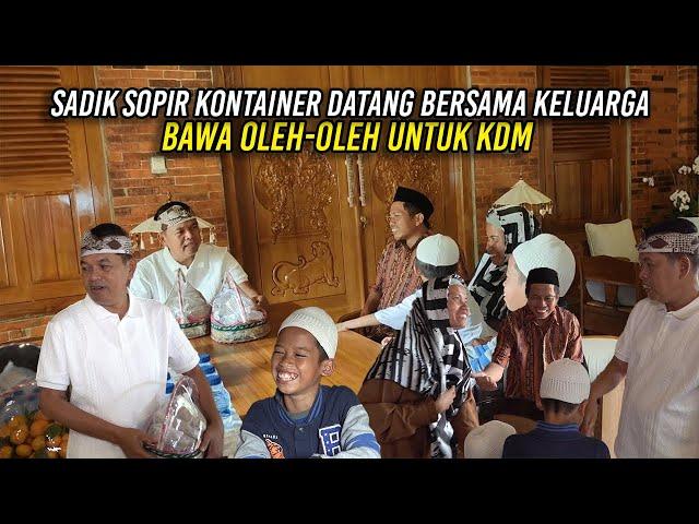 SADIK SOPIR KONTAINER DATANG BERSAMA KELUARGA | BAWA OLEH - OLEH UNTUK KDM