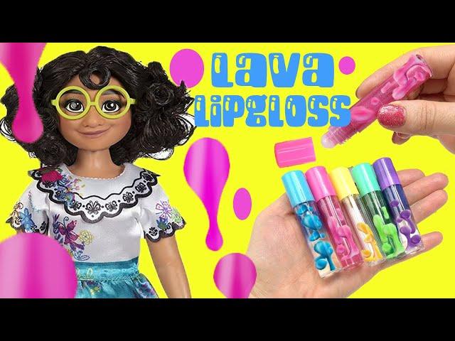 Disney Encanto DIY Lava Lipgloss Craft Activity for Kids with Mirabel, Isabela, Luisa Dolls