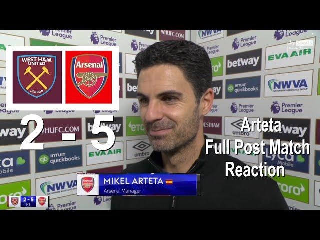 Mikel Arteta Post Match Interview West Ham United 2 vs 5 Arsenal 30/11/2024