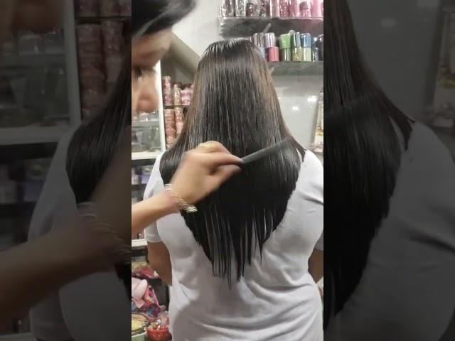 V hair cut #tutorial  by anu makeupartistt