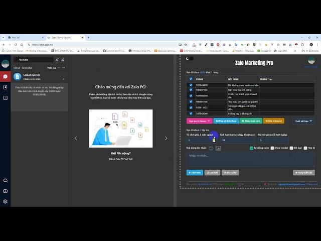 Gởi tin nhắn zalo mỗi người một nội dung khác nhau | Zalo Marketing Pro