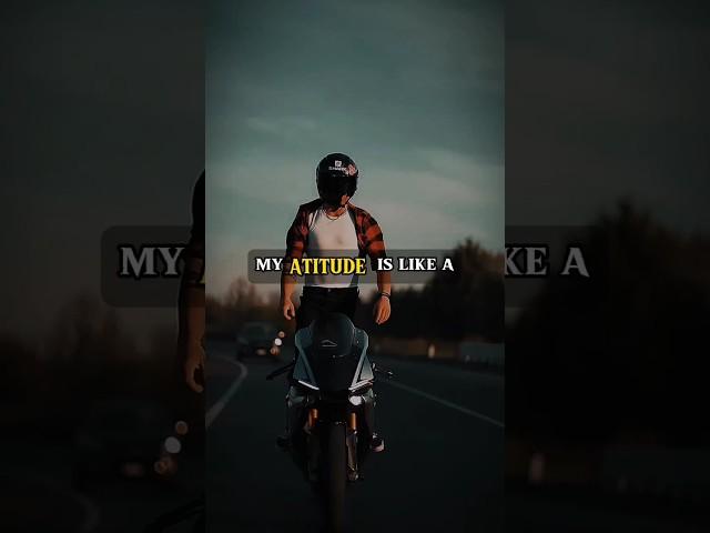 Sigma rule~My attitude is like a...??#shorts #youtubeshorts #sigmarule #attitude #motivational