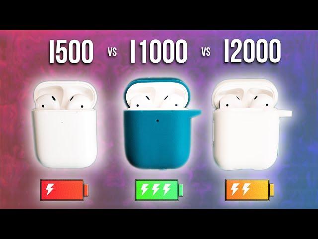 i500 TWS vs i1000 TWS vs i2000 TWS Battery Test! Which Fake Airpods have the Best Battery Life?