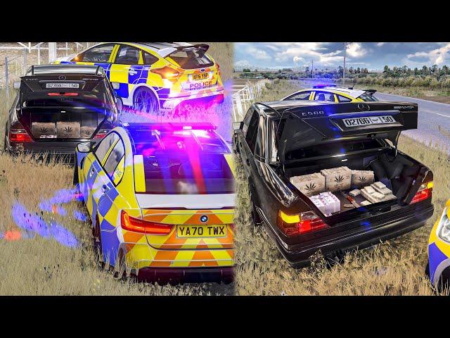 BMW M3 POLICE Chase Mercedes E500 W124