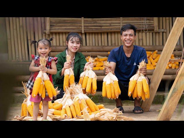 Harvesting Corn for Animal Food, Growing Vegetables, Mountain Family Life | EP. 71