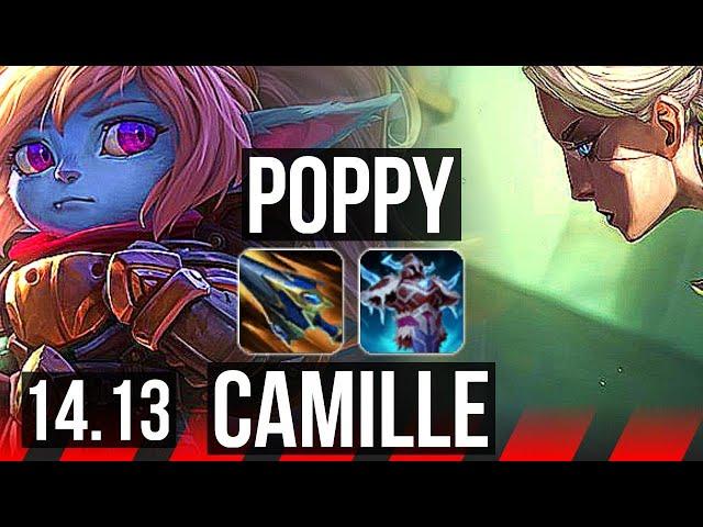 POPPY vs CAMILLE (TOP) | 8 solo kills, 10/1/1, 66% winrate, Godlike | EUW Master | 14.13