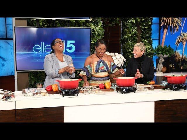 Tiffany Haddish Teaches Oprah How to Make Joyful Greens