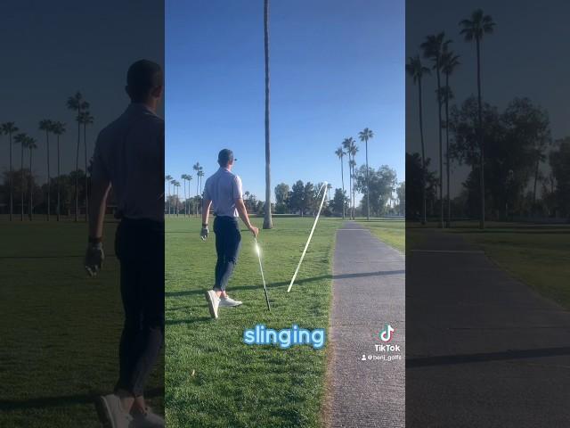 Tricky golf shot attempt  #golf #golfswing #golfer #golfskill #golfhole