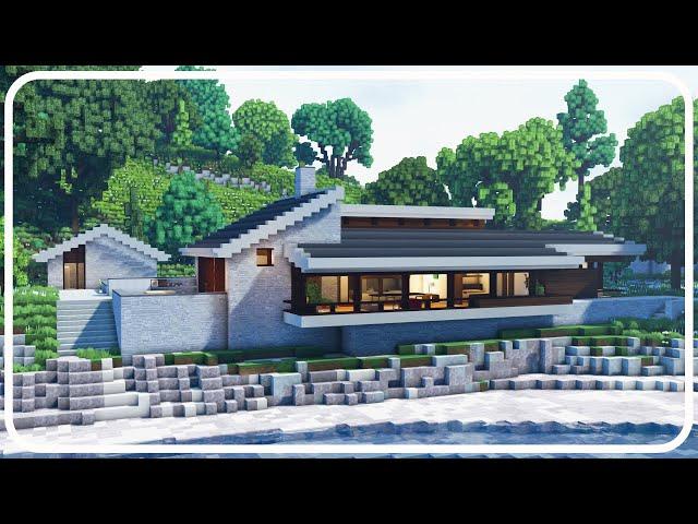 Minecraft Modern Vacation House - TOUR