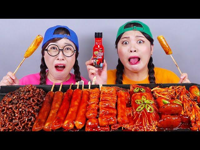 Black Noodle Spicy Tteokbokki Mukbang DONA