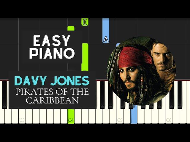 Davy Jones (EASY Piano Tutorial) - Pirates of the Caribbean