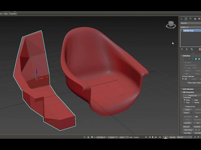 Chair modeling 3ds Max -  Timelapse