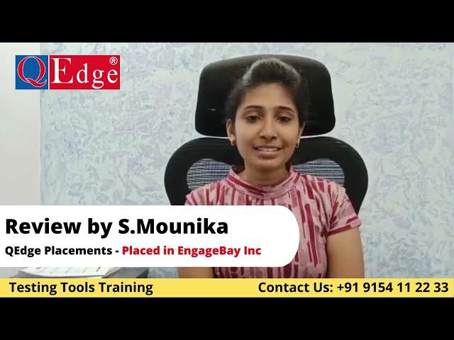 #Testing #Tools Training & #Placement  Institute Review by Mounika |     @qedgetech    Hyderabad