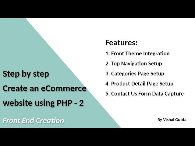 Step by step create an eCommerce website using PHP - Part 2 (Front End Creation)
