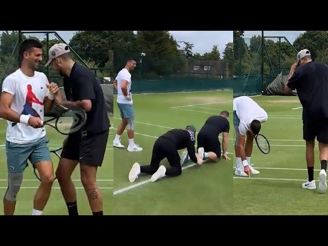 Djokovic and Kyrgios Turned Their Practice Match Into a Circus Show - Wimbledon 2024