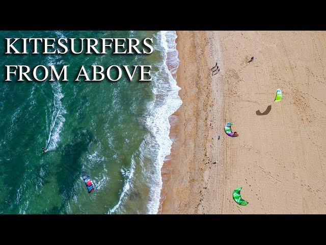 Kite Surfers - Aerial Footage & Stills - Melbourne (Brighton Beach)