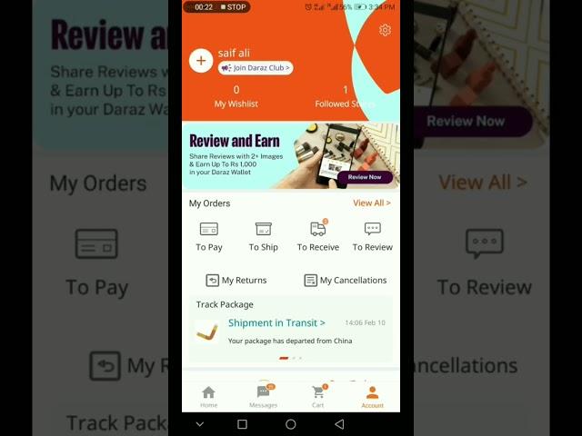 How to track your order on daraz app.#shorts #youtubeshorts#video