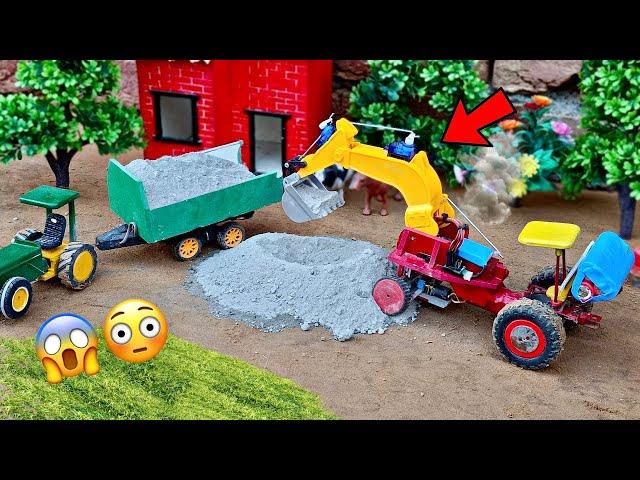 diy tractor miniature harrow machine science project | water pump