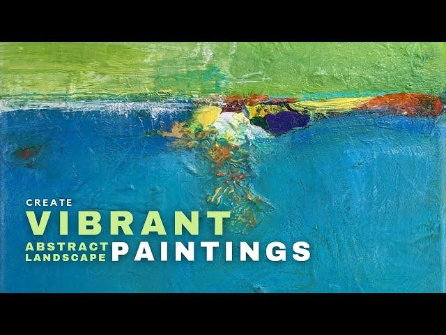 Create Vibrant Abstract Landscape Paintings | Acrylic Painting Demo #abstractpainting