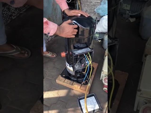 8.5 tr compressor testing #compressor #bluster #daikin #hvacsystems #hvac#hvacmaintenance