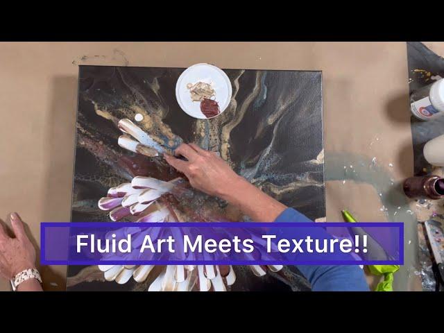 Try This!!! Fluid Acrylic Art Meets Texture Art, @COZCreationsArt  Patreon Challenge!