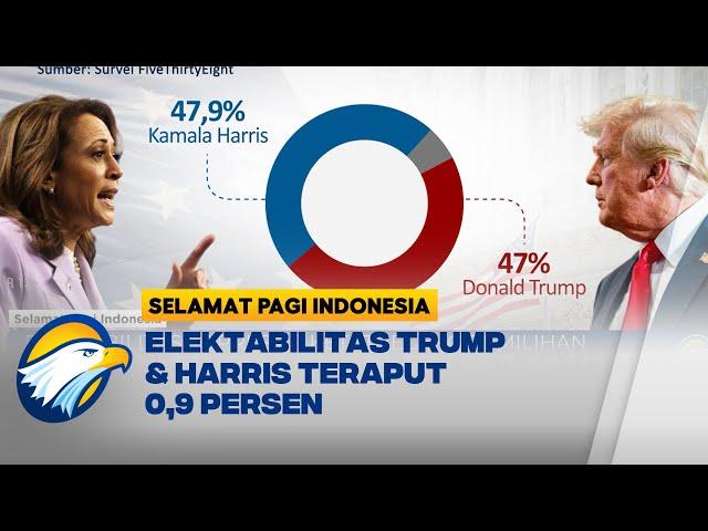 Pilpres AS Ketat Jelang Pemilihan! Elektabilitas Trump & Harris Teraput 0,9 Persen