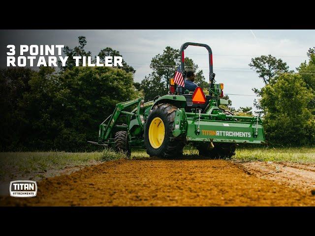 JD 3 Point Rotary Tiller | Titan Attachments