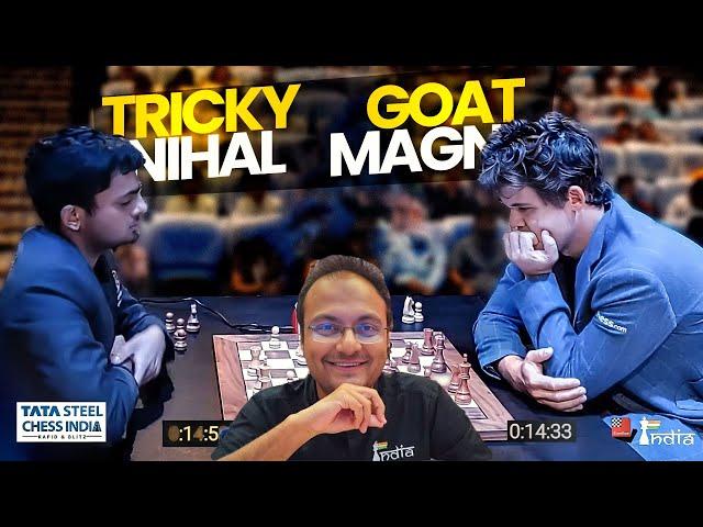 When Magnus Carlsen almost forgot about his time | Nihal Sarin vs Carlsen | Tata Steel Chess India