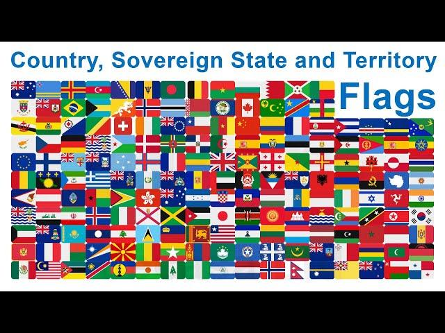 Emoji Meanings Part 49 - Flags of Countries, Sovereign States and Territories | English Vocabulary