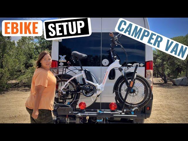 Promaster Camper Van Electric Bike Setup and Swingaway Hitch Rack