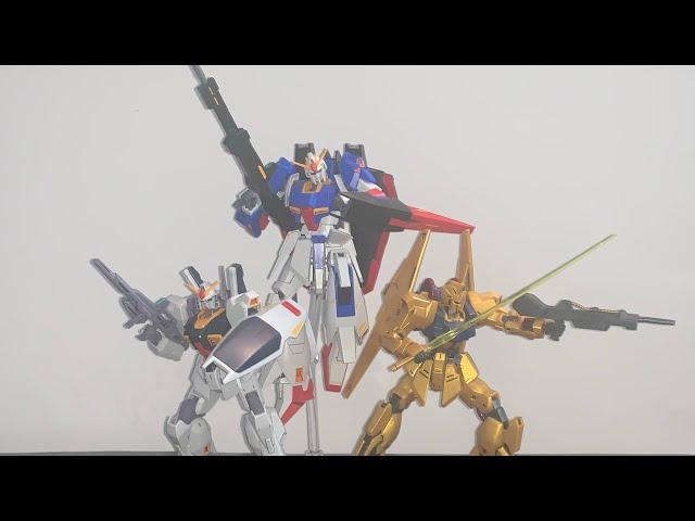 GUNDAM ZETA HG TRIO REVIEW(HG ZETA GUNDAM, GUNDAM MK2, HYAKU-SHIKI)