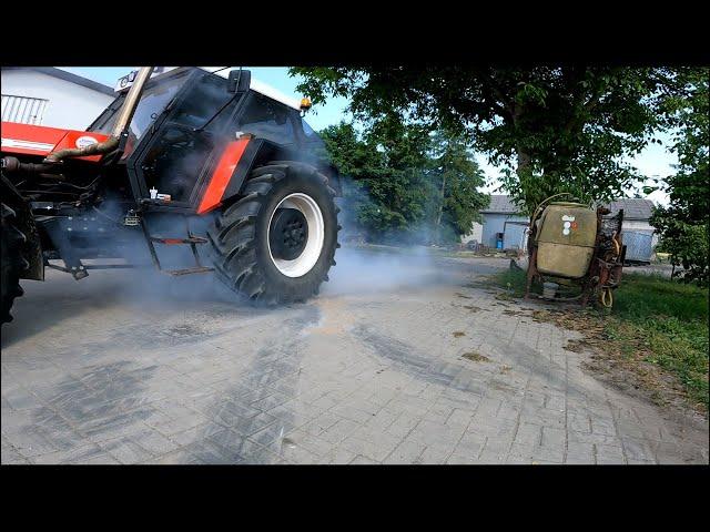 #staryalewariat 88' Zetor 16145 Turbo Intercooler 220HP - palenie gumy. BURNOUT  #jacekmocny