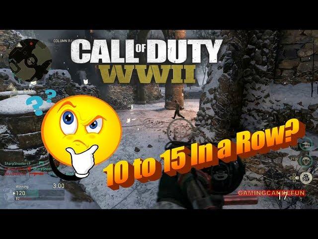 HOW TO GET A 10 AND 15 KILLSTREAK EASILY | Call of Duty WWII (4K 60FPS)