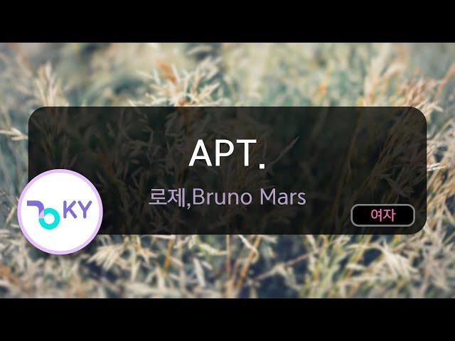 APT. - 로제,Bruno Mars (KY.71735) / KY KARAOKE