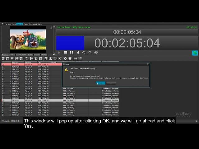 EFX PLAYOUT - Set Up A Live Stream