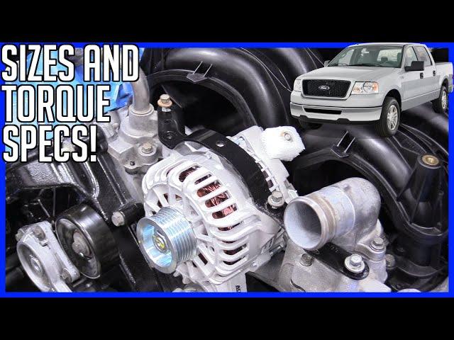 How to Replace Alternator Ford F-150 2004-2008 5.4L 3v | With Sizes and Torque Specs!