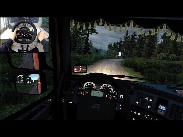 ASMR Morning drive in the Alps - Euro Truck Simulator 2 | Manual realistic driving