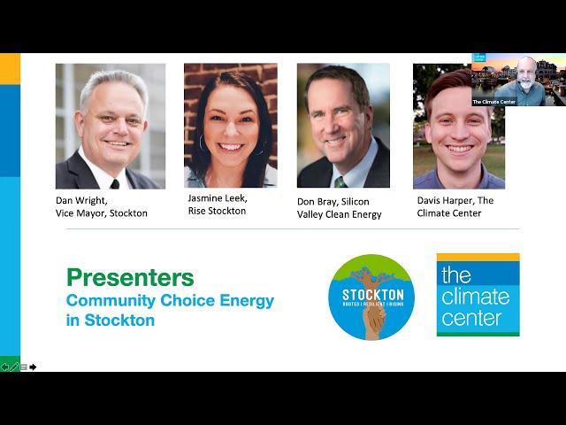 The Climate Center Webinar: Community Choice Energy in Stockton