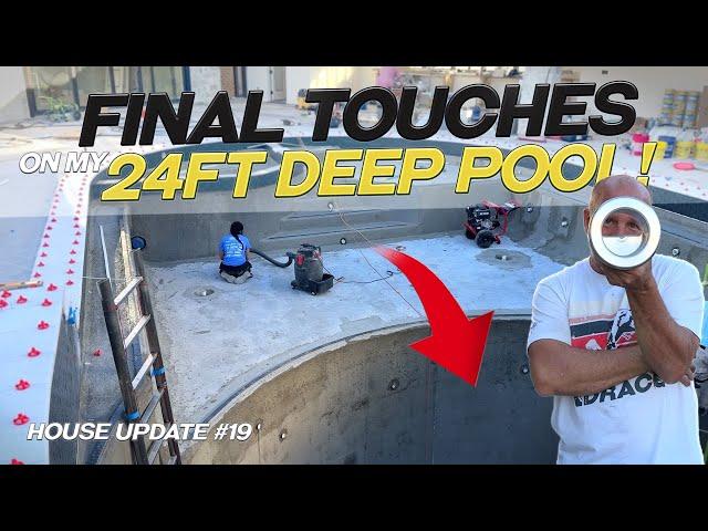 Final Touches on My 24 Foot Deep Scuba Pool | House Build #19