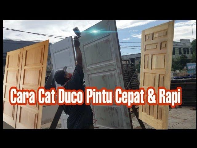 Tutorial | cara Finising Cat Duco Pintu kayu Hasil Super Bagus