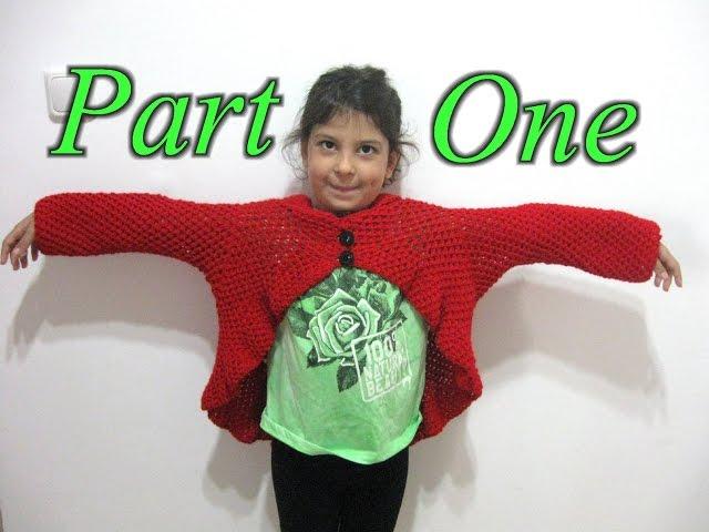 Butterfly Stitch Circular Jacket - Part 1 - Childs Crochet Jacket - Right Handed Crochet Tutorial