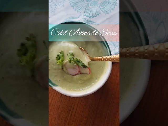 Cold avocado soup