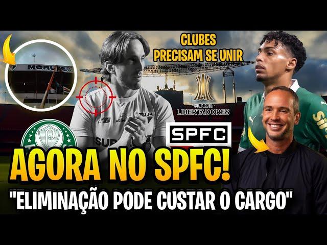 AGORA NO SÃO PAULO! ZUBELDÍA E O RISCO DE DEMISSÃO | PALMEIRAS X SÃO PAULO | LUIGI; NOTÍCIAS DO SPFC