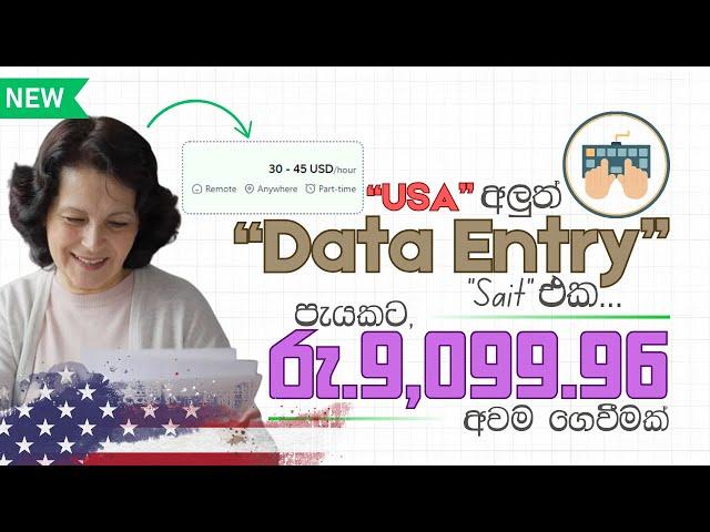 Data Entry කරලා පැයකට රු.9,099.96  ගන්න ආව අලුත් USA සයිට් එක | Make Money Online | Passive Income